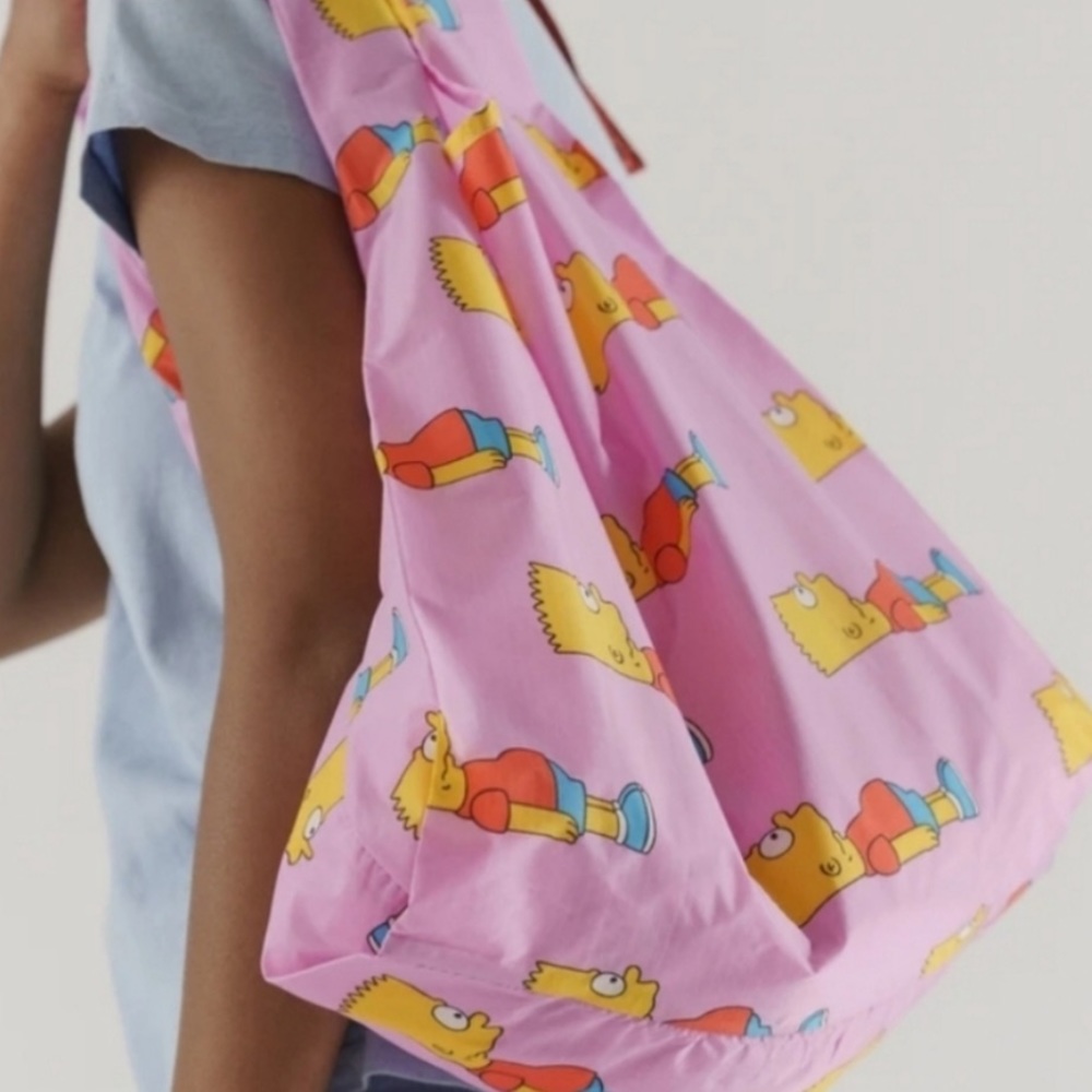 Bart Simpson Pink BAGGU Shopper